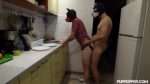 Fucking in the college kitchen while doing dishes (puppy play, teen)